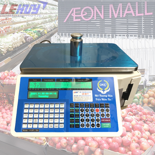 Cân siêu thị in mã vạch, in Qrcode,in logo LH-WFJ30A