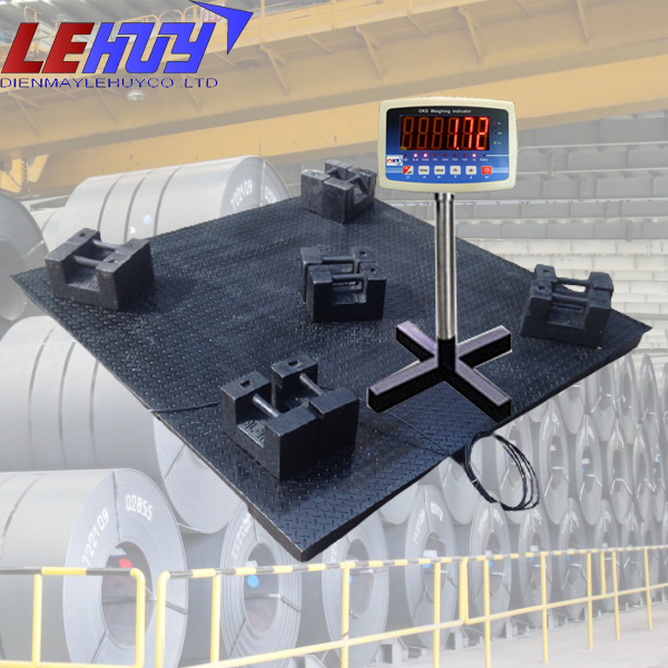 Cân sàn điện tử lớn OKS - LE 2000kg(2mx2m)